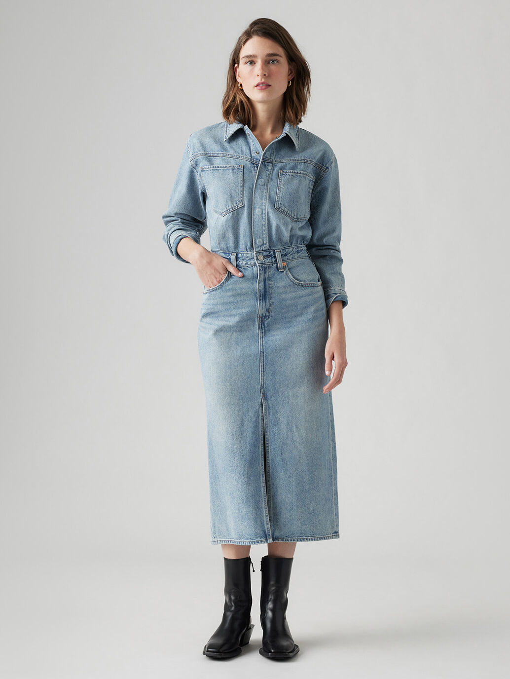 Levi's® Women's Denim Midi Shirt Dress